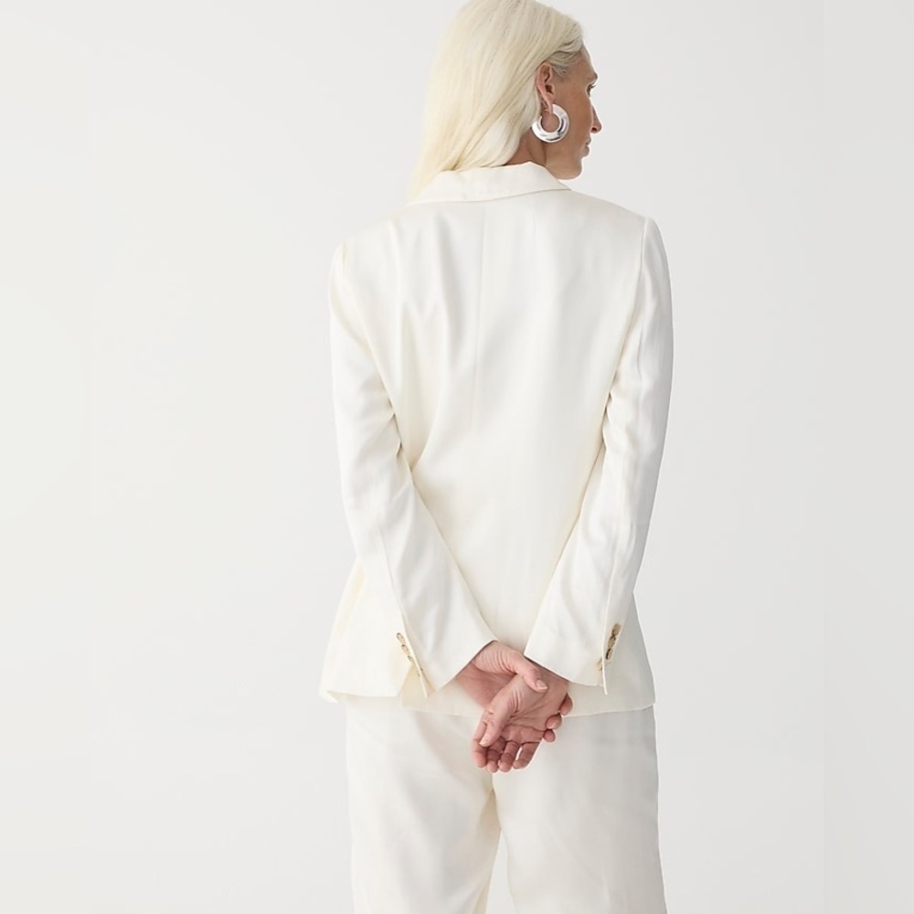 J Crew Long Parke blazer in luster crepe BT534 - Picture 2 of 6